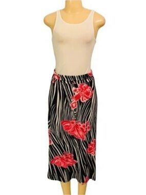 Emily Stacy Sz M Women Skirt Maxi Floral